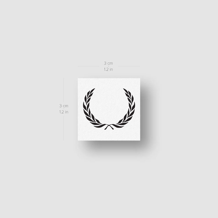 Minimalist Laurel Wreath Temporary Tattoo (Set of 3) – Small Tattoos