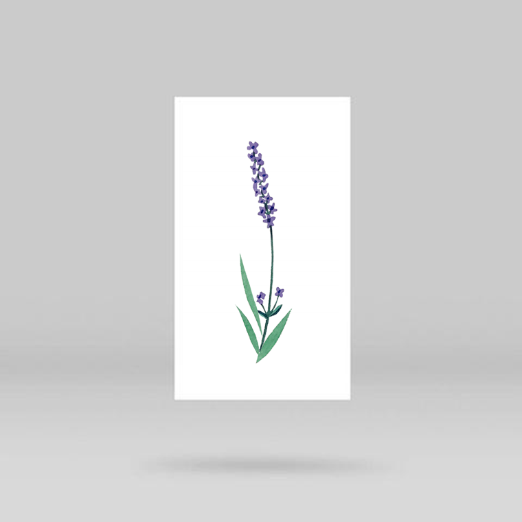Lavender Temporary Tattoo by Zihee (Set of 3)