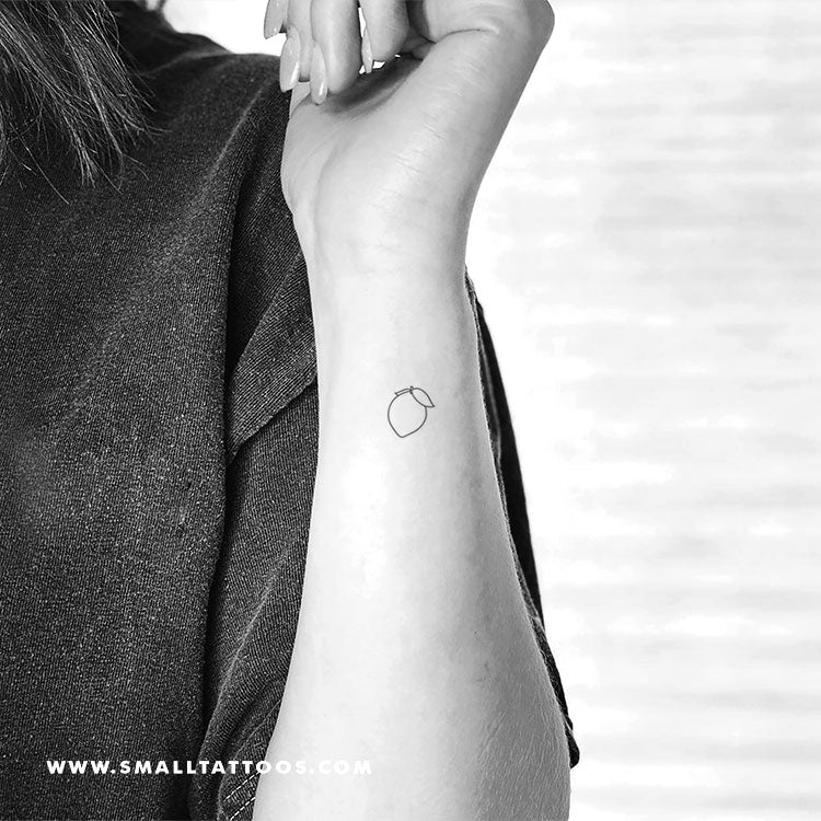 Minimalist Lemon Temporary Tattoo (Set of 3)