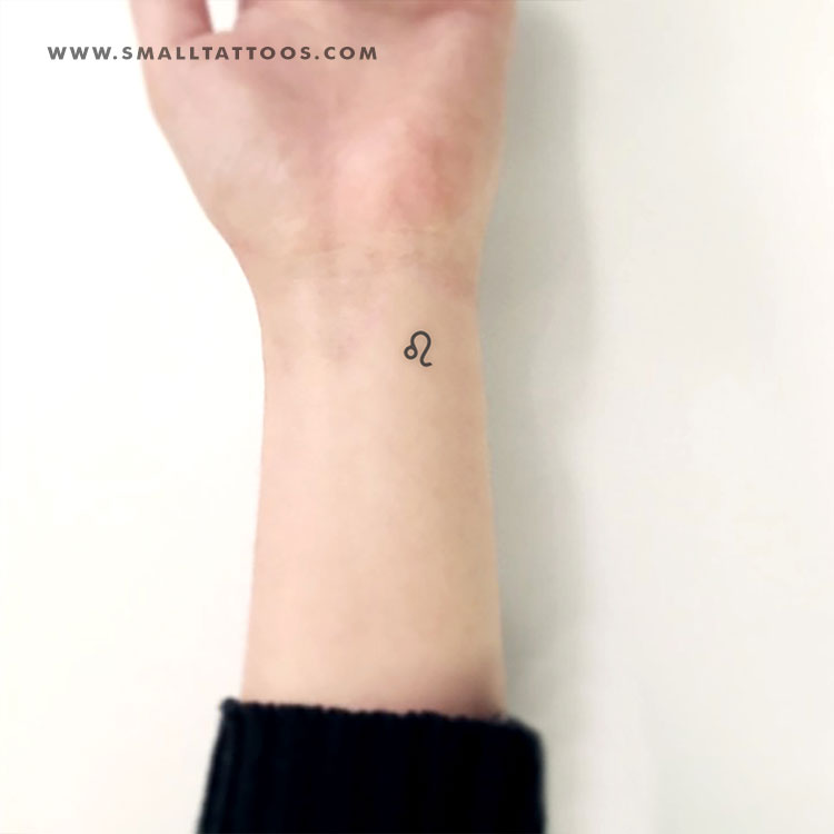 Tatuaje temporal del símbolo del zodiaco Leo (juego de 3)