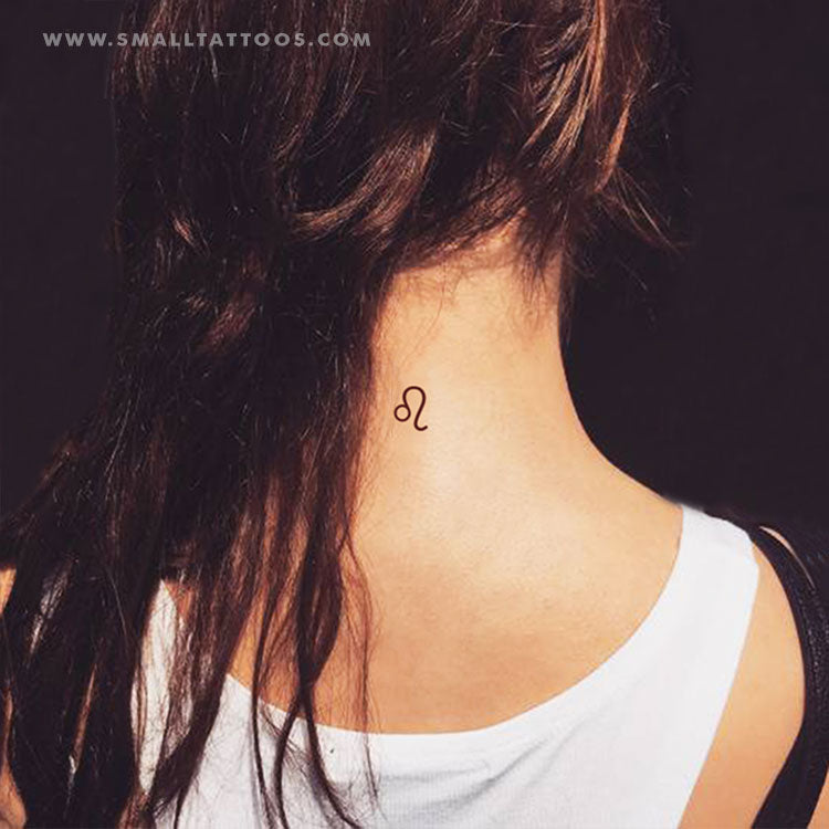 Tatuaje temporal del símbolo del zodiaco Leo (juego de 3)