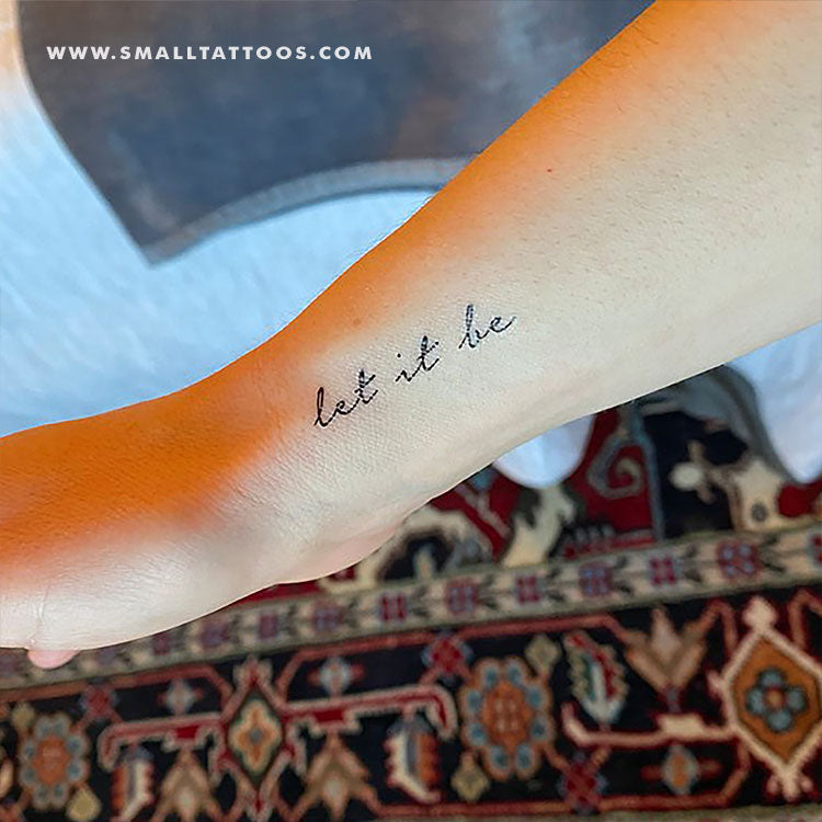 Let It Be Temporary Tattoo (Set of 3)