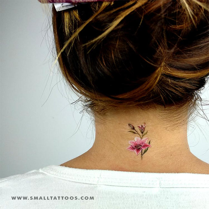 star lily flower tattoos Lily Stargazer Temporary Tattoo By Lena Fedchenko (Set of 3) – Small Tattoos