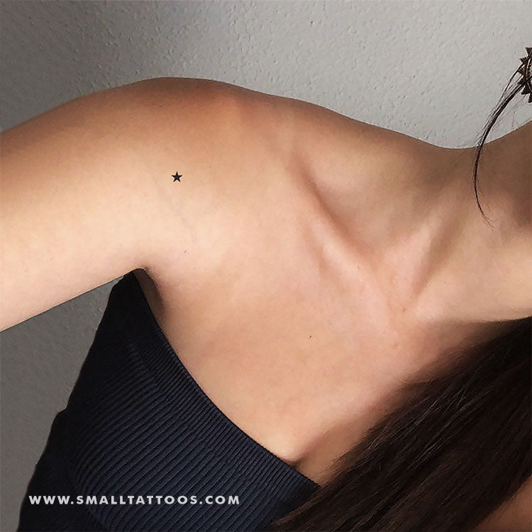 Small Black Star Temporary Tattoo (Set of 3)
