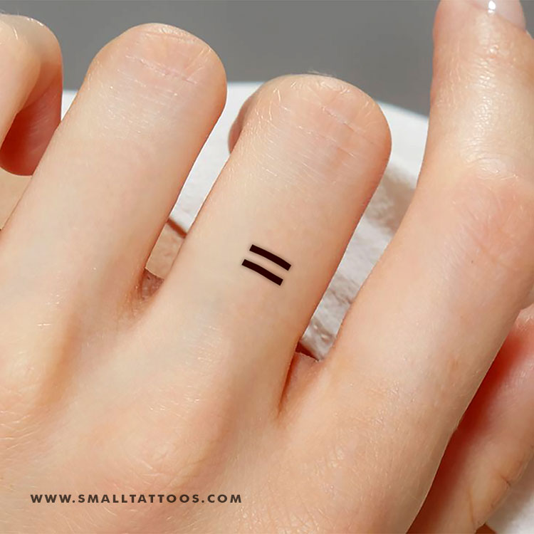 Small Equal Sign Temporary Tattoo (Set of 3)