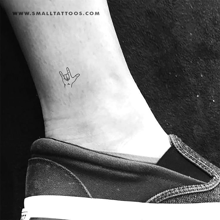 ILY Hand Gesture Temporary Tattoo (Set of 3)