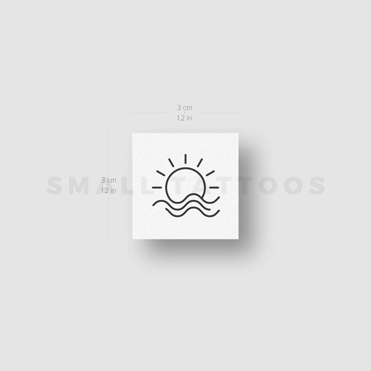 Sea Sunset Temporary Tattoo (Set of 3)