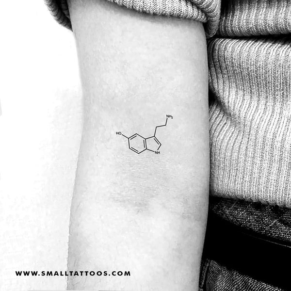 Nas on Instagram: “Serotonin ✨” | Molecule tattoo, Tattoos for women small  meaningful, Tattoos for women small