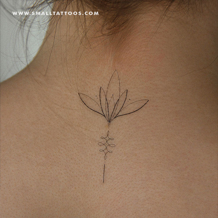 Harmlessberry's Lotus Flower Temporary Tattoo (Set of 3)