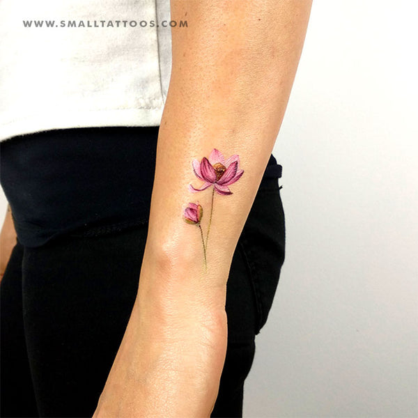 Buy TEMPORARY TATTOO Set of 2 Bohemian Wrist Size Tattoo/lotus Tattoo  Online in India - Etsy