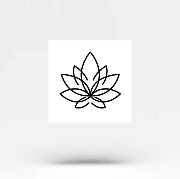 Minimalist Lotus Flower Temporary Tattoo (Set of 3)