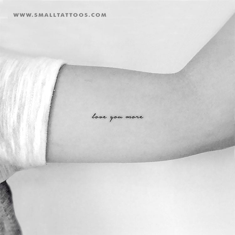 Love You More Temporary Tattoo (Set of 3)