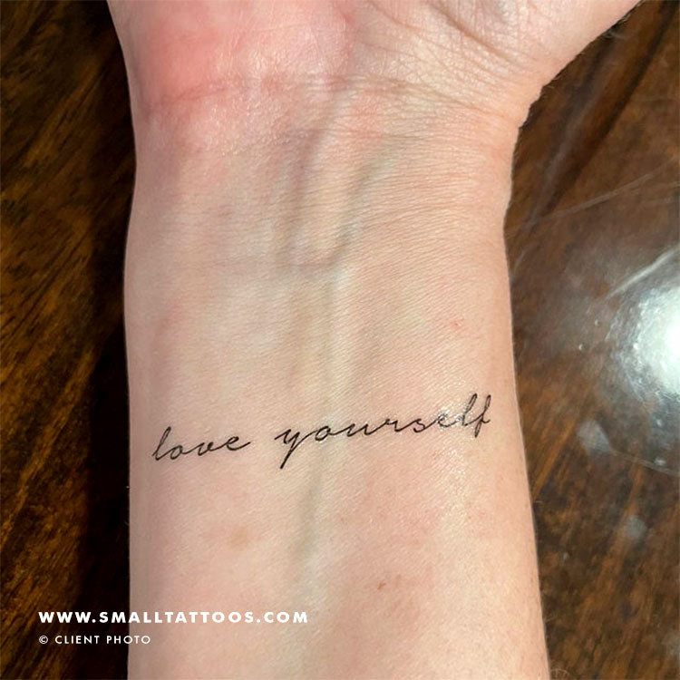 Tatuaje temporal "Ámate a ti mismo" (juego de 3)