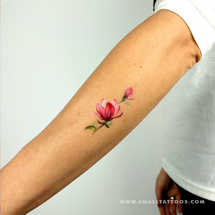 Magnolia Temporary Tattoo By Lena Fedchenko (Set of 3)