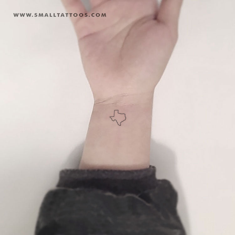 Texas Map Temporary Tattoo (Set of 3)