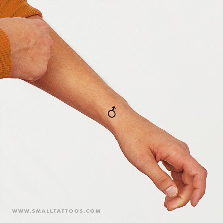 Mars Planetary Symbol Temporary Tattoo (Set of 3)