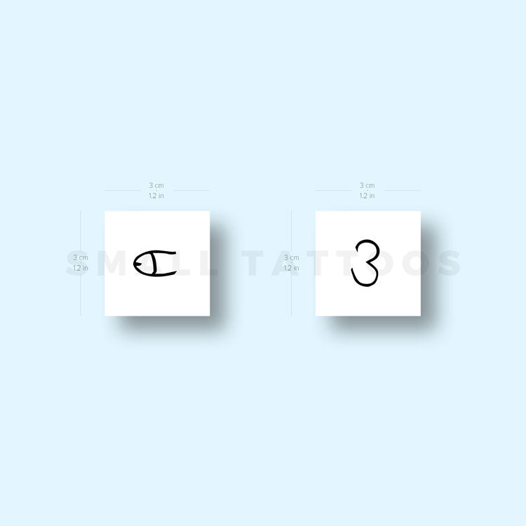 Matching Best Friends Penis Temporary Tattoo - Set of 3+3