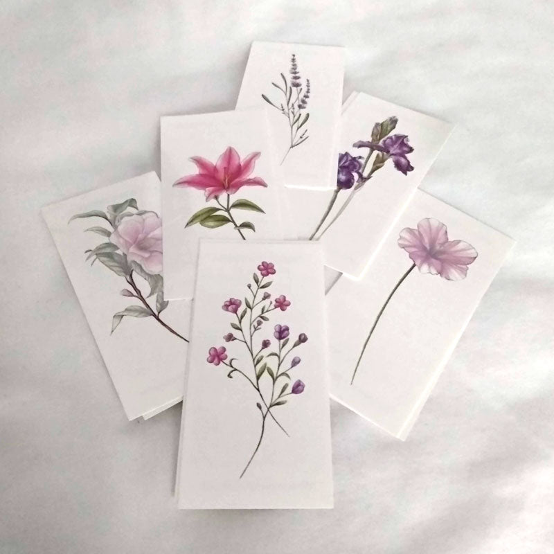 Floral Temporary Tattoo Set by Mini Lau (Set of 12)