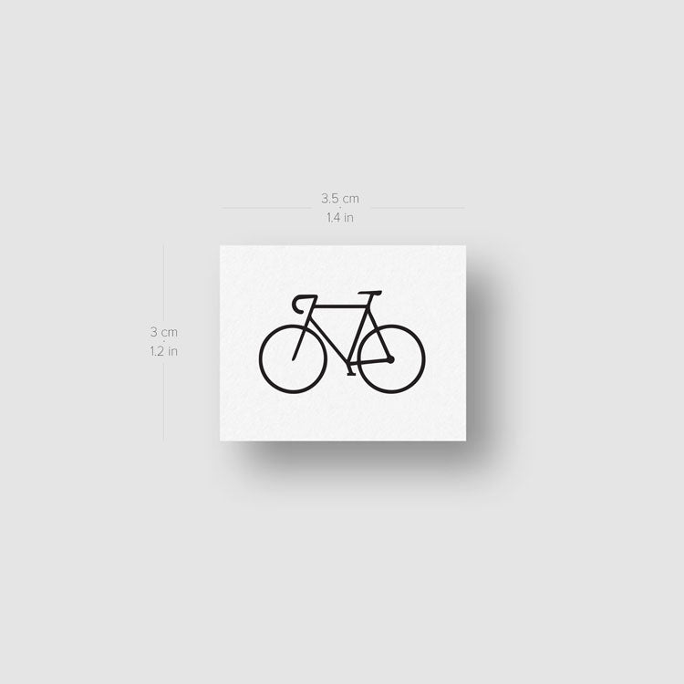 Tatuaje temporal de bicicleta pequeña (juego de 3)
