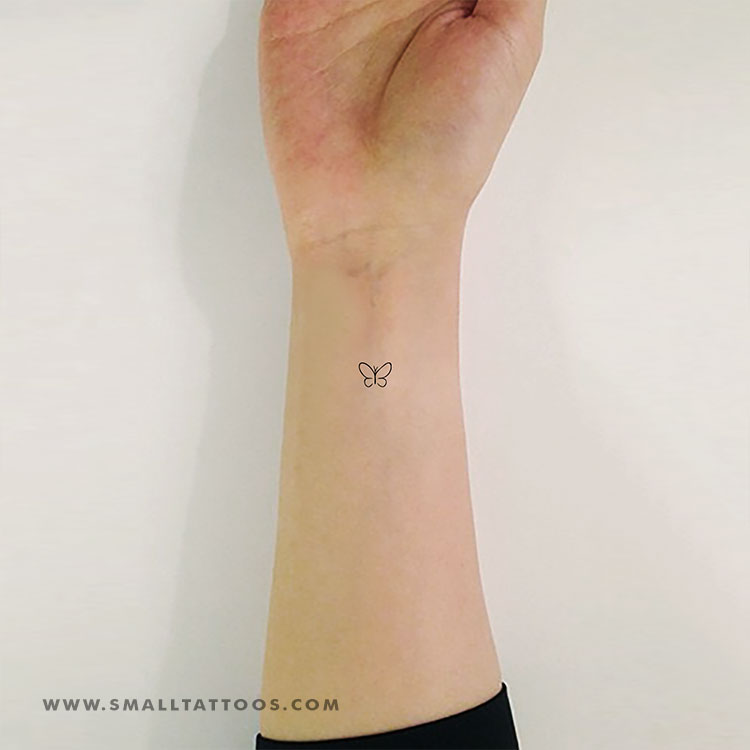 Small Minimalist Butterfly Temporary Tattoo (Set of 3)