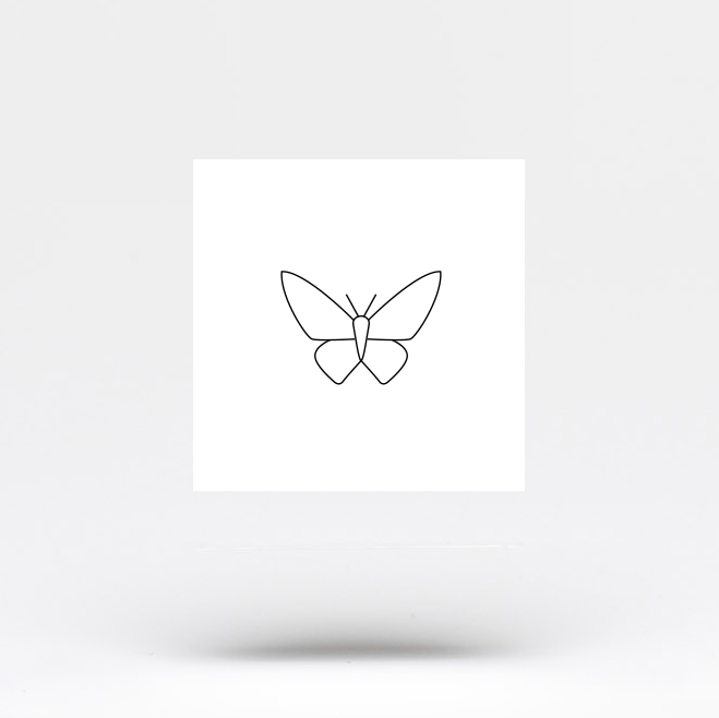 Minimalist Butterfly Temporary Tattoo (Set of 3)