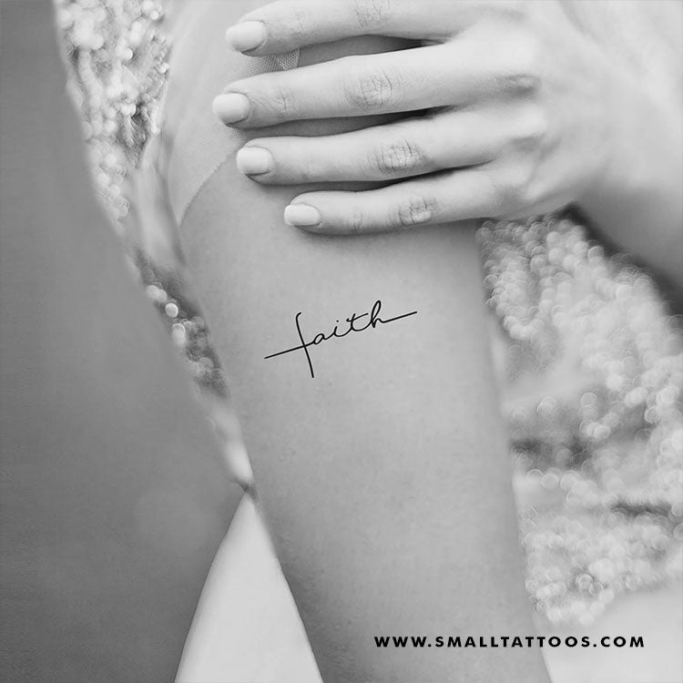 Tatuaje temporal de cruz de fe (juego de 3)