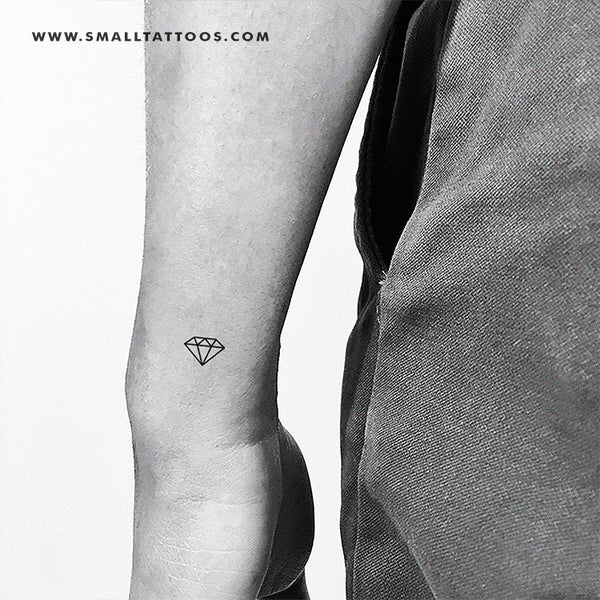 2pcs Black Diamond Crown & Gemstone Pattern Temporary Tattoo Sticker For  Fingers, Wrists, Small Body Parts | SHEIN ASIA