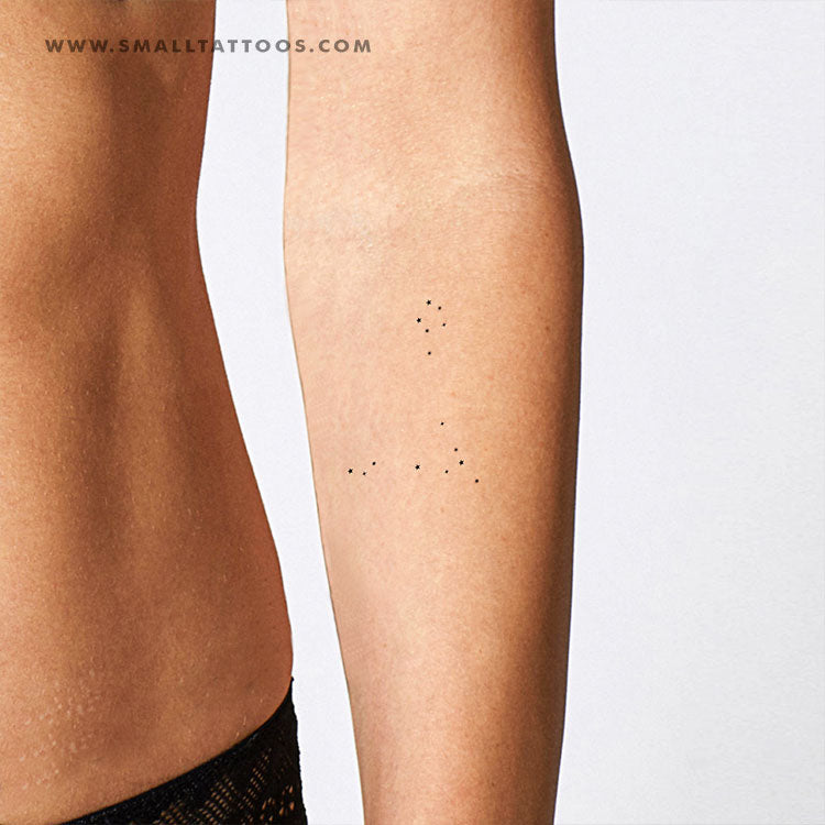 Minimalist Pisces Constellation Temporary Tattoo (Set of 3)