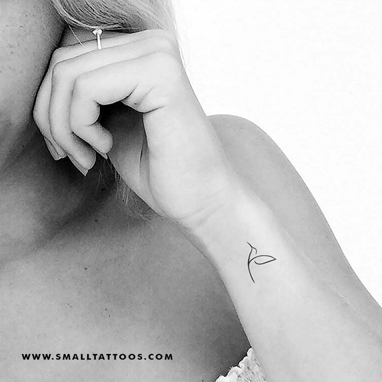 Minimalist Hummingbird Temporary Tattoo (Set of 3)