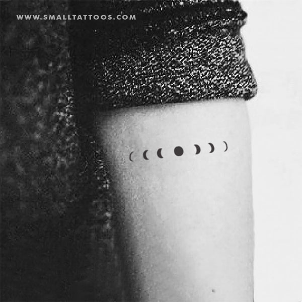 Minimalist Moon Phases Temporary Tattoo (Set of 3)