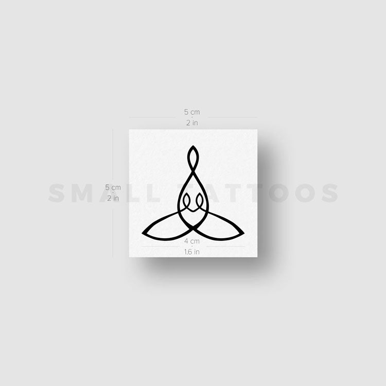 Mother And Two Children Symbol Temporary Tattoo (Set of 3)