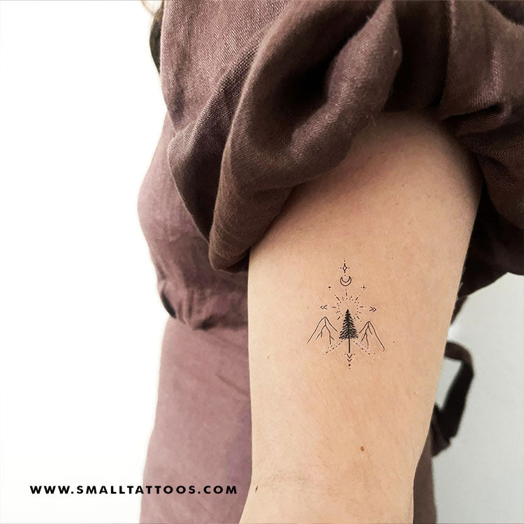 Tatuaje temporal de árbol de montaña de Tukoi (juego de 3)