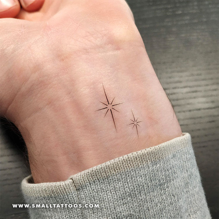 Tattoo star stencyl design  ready for print Vector Image