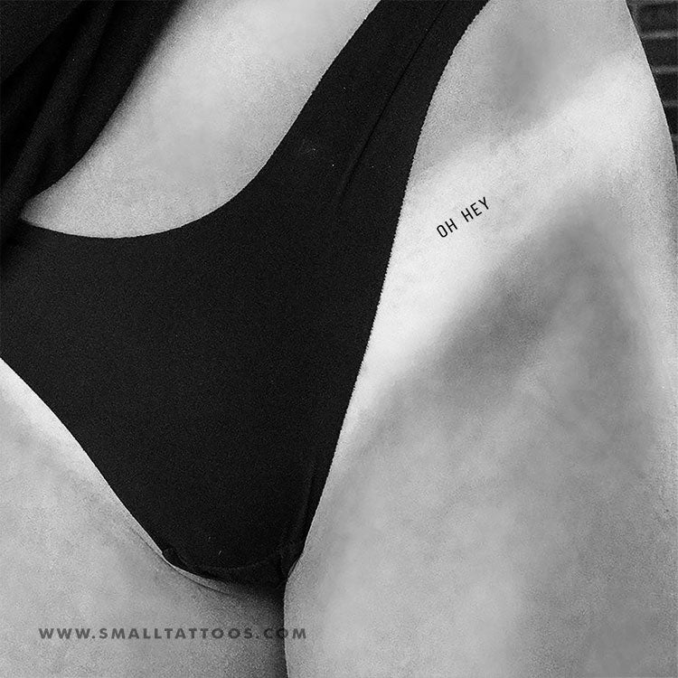 Pequeño tatuaje temporal Oh Hey (juego de 3)