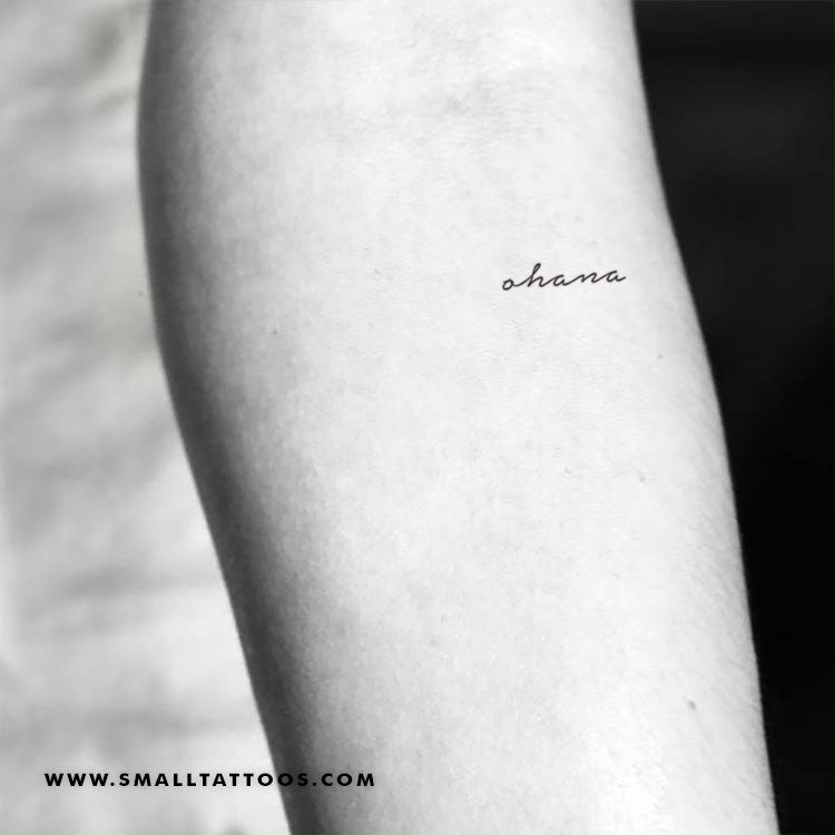 'Ohana' Temporary Tattoo (Set of 3)