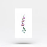 Purple Orchid Temporary Tattoo By Lena Fedchenko (Set of 3)