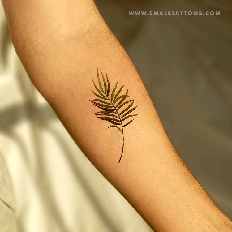 Tatuaje temporal de hoja de palma de Zihee (juego de 3)