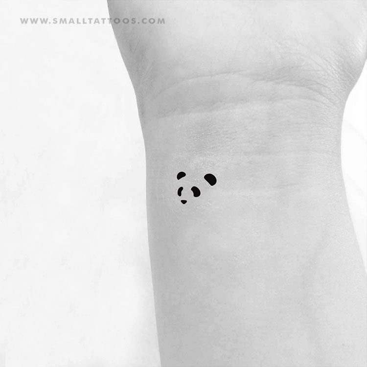 Tatuaje temporal de cara de panda (juego de 3)