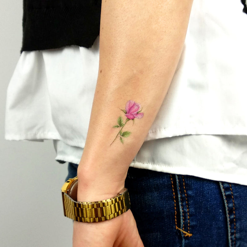 Three Roses Temporary Tattoo Set by Mini Lau (Set of 9)