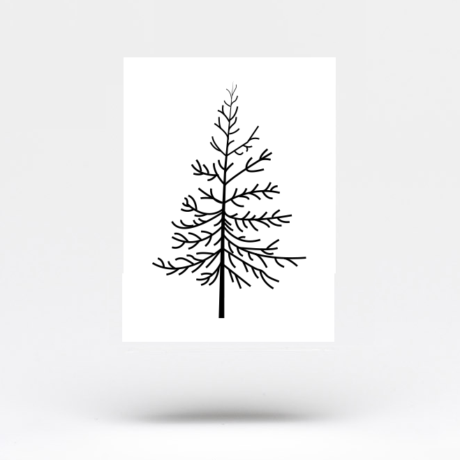 Pine Tree Temporary Tattoo (Set of 3)