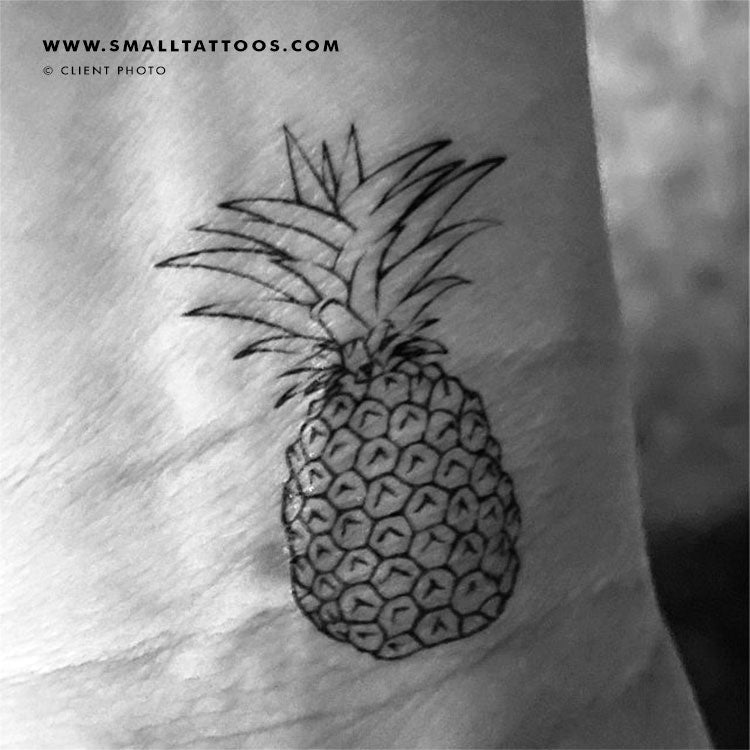 Tatuaje temporal de piña (juego de 3)