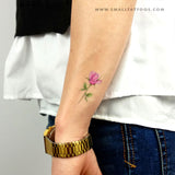 Pink Rose Temporary Tattoo by Mini Lau (Set of 3)