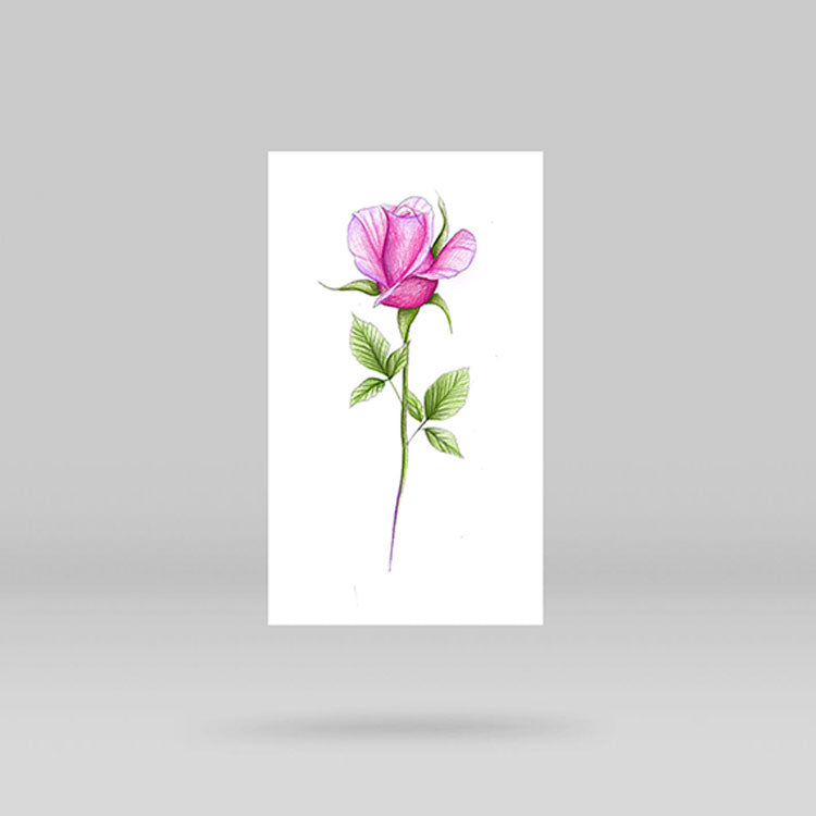 Three Roses Temporary Tattoo Set by Mini Lau (Set of 9)