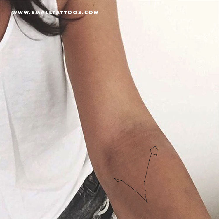 Tatuaje temporal de la constelación de Piscis (juego de 3)