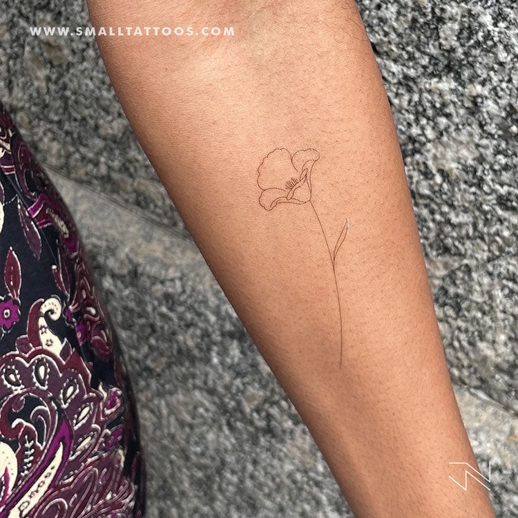 Poppies + wildflower tattoo on inner arm | Inner arm tattoos, Wildflower  tattoo, Trendy tattoos