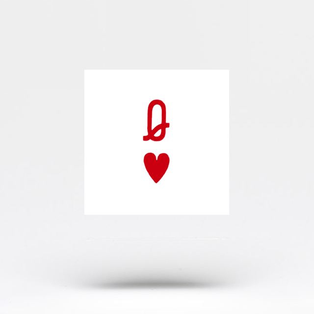 Queen of Hearts Temporary Tattoo (Set of 3)