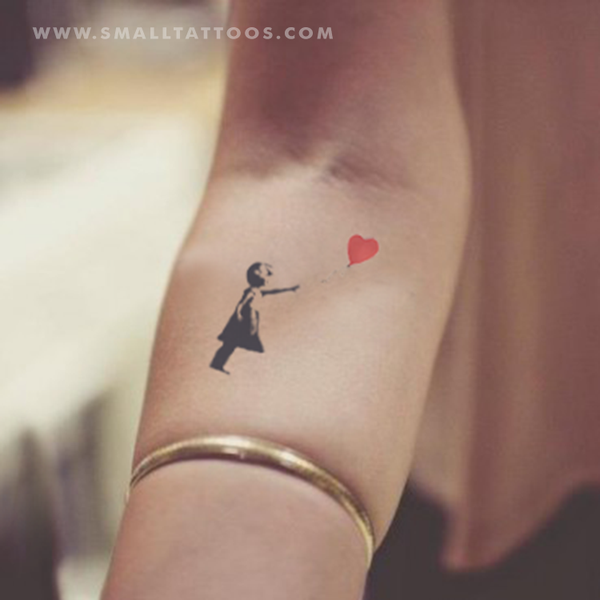 Banksy's Balloon Girl Temporary Tattoo (Set of 3)