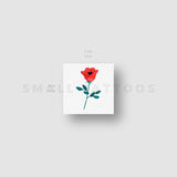 Red Flower Temporary Tattoo by Zihee (Set of 3)