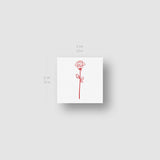 Red Rose Temporary Tattoo (Set of 3)