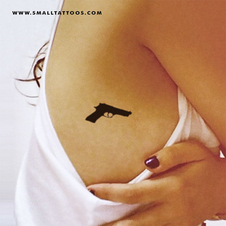 Tatuaje temporal de pistola de Rihanna (juego de 3)